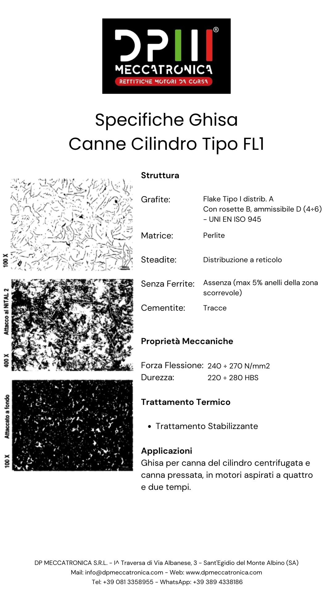 Canne ITALIANE Equivalenti in Ghisa Speciale - TIPO Darton Sleeves 800-800 Mini Cooper S N14 N18 PSA THP
