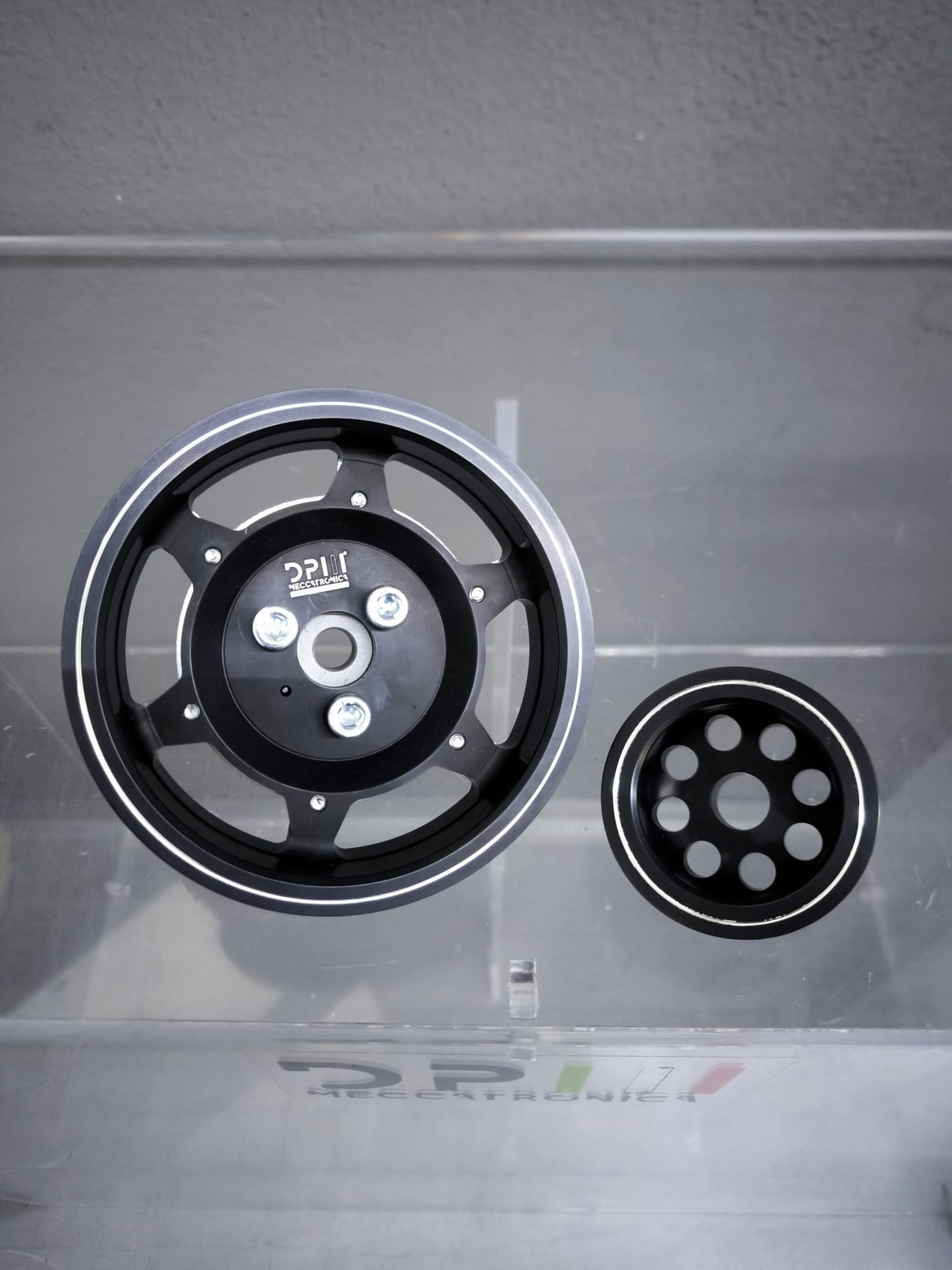 KIT PULEGGE 500 ABARTH 1.4 TJET T-JET 500 595 695 GRANDE PUNTO MITO IN ALLUMINIO ERGAL ANOTIZZATE ALBERO MOTORE E ALTERNATORE