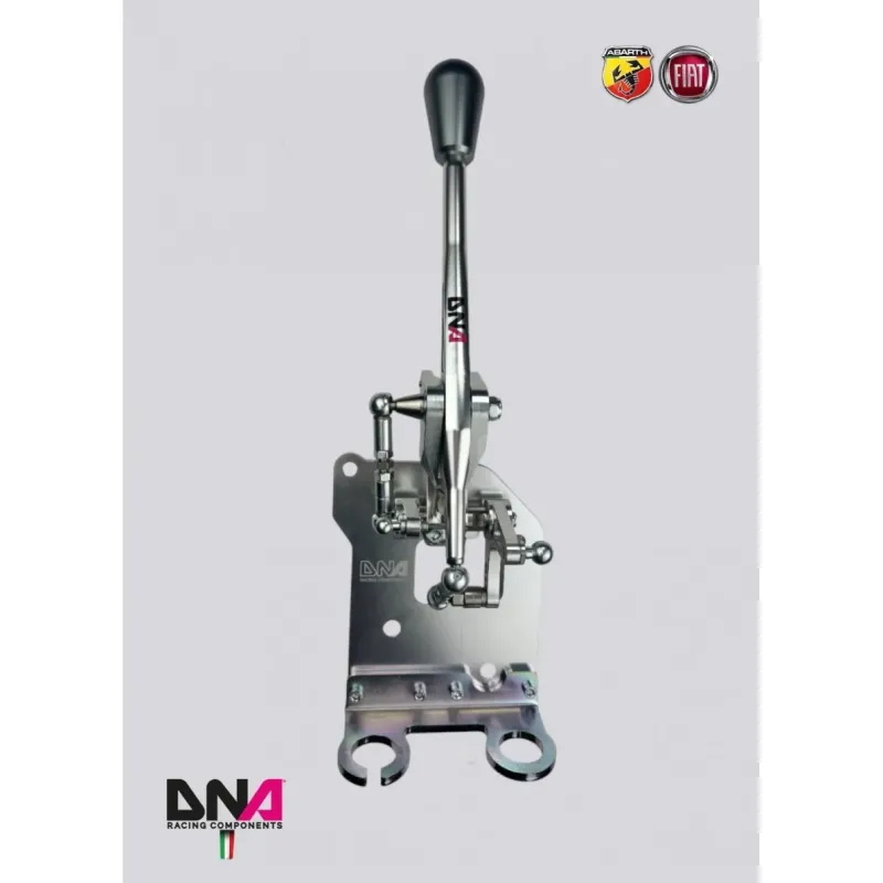 KIT TORRETTA CAMBIO REGOLABILE DNA RACING ANODIZZATA (NERA/ALLUMINIO) POMELLO 695 STYLE 500 ABARTH