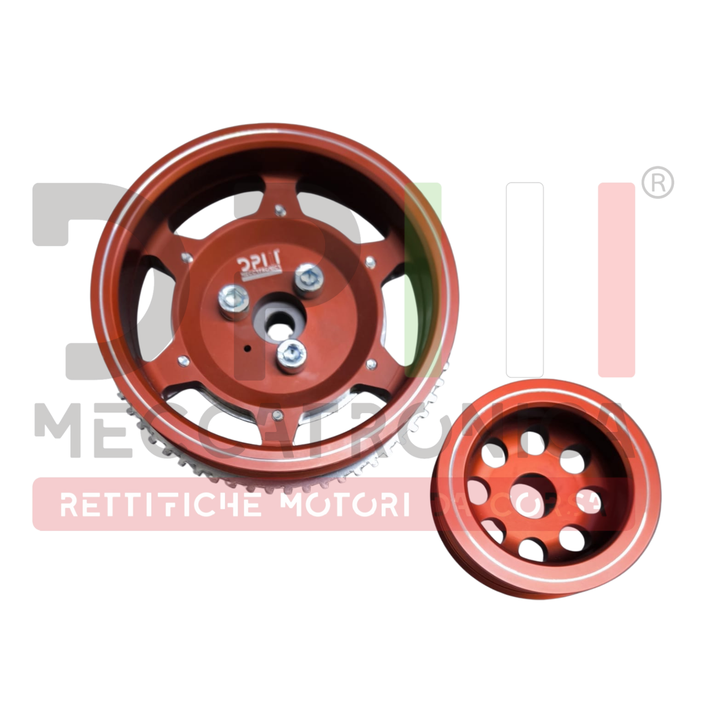 Kit Pulegge Over 400 CV Abarth 1.4 T-Jet | Ergal Anodizzato | 500 595 695 | Albero Motore e Alternatore