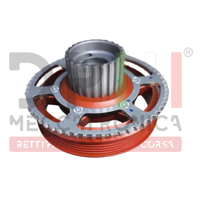 Kit Pulegge Over 400 CV Abarth 1.4 T-Jet | Ergal Anodizzato e Acciaio | 500 595 695 | Albero Motore + Alternatore + Ingranaggio Distribuzione