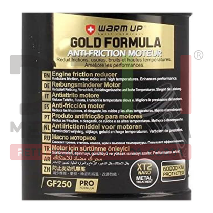 Warm Up Gold Formula – Additivo Motore Antiattrito Anti-usura XT2 Process 300ml