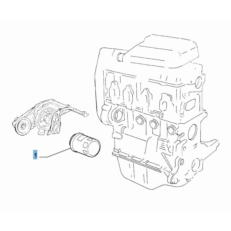 Filtro olio ORIGINALE FIAT ABARTH A Vite per sandwich