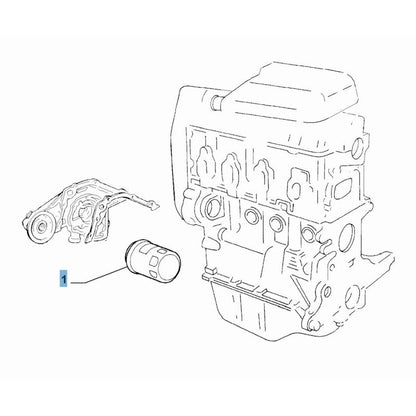 Filtro olio ORIGINALE FIAT ABARTH A Vite per sandwich