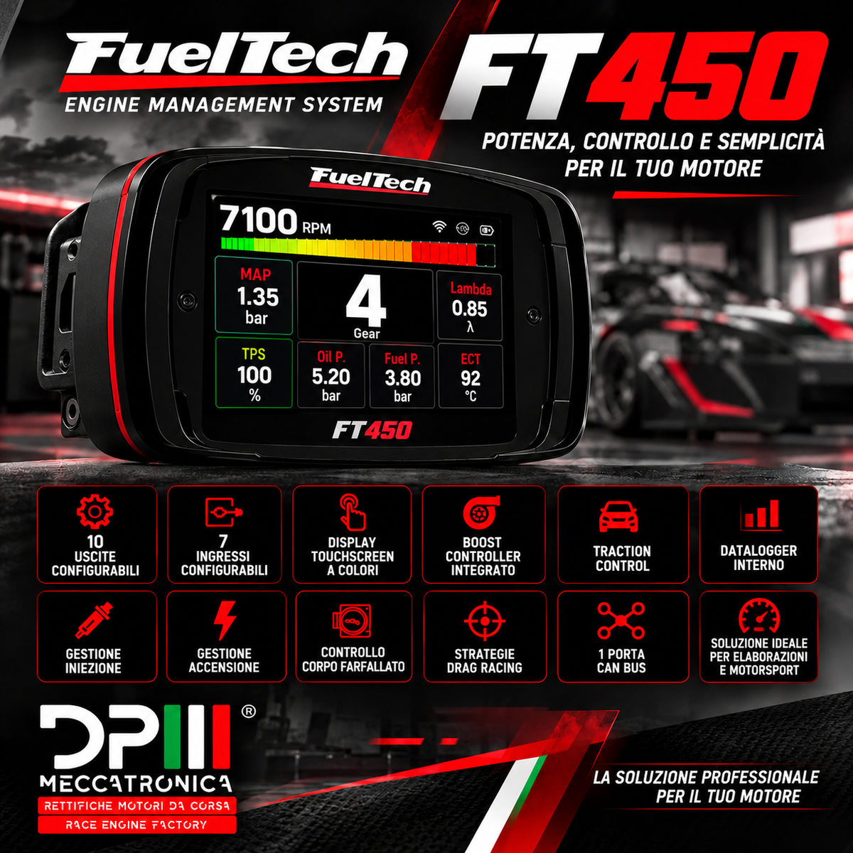 FuelTech FT450 | Centralina ECU Racing – DP Meccatronica