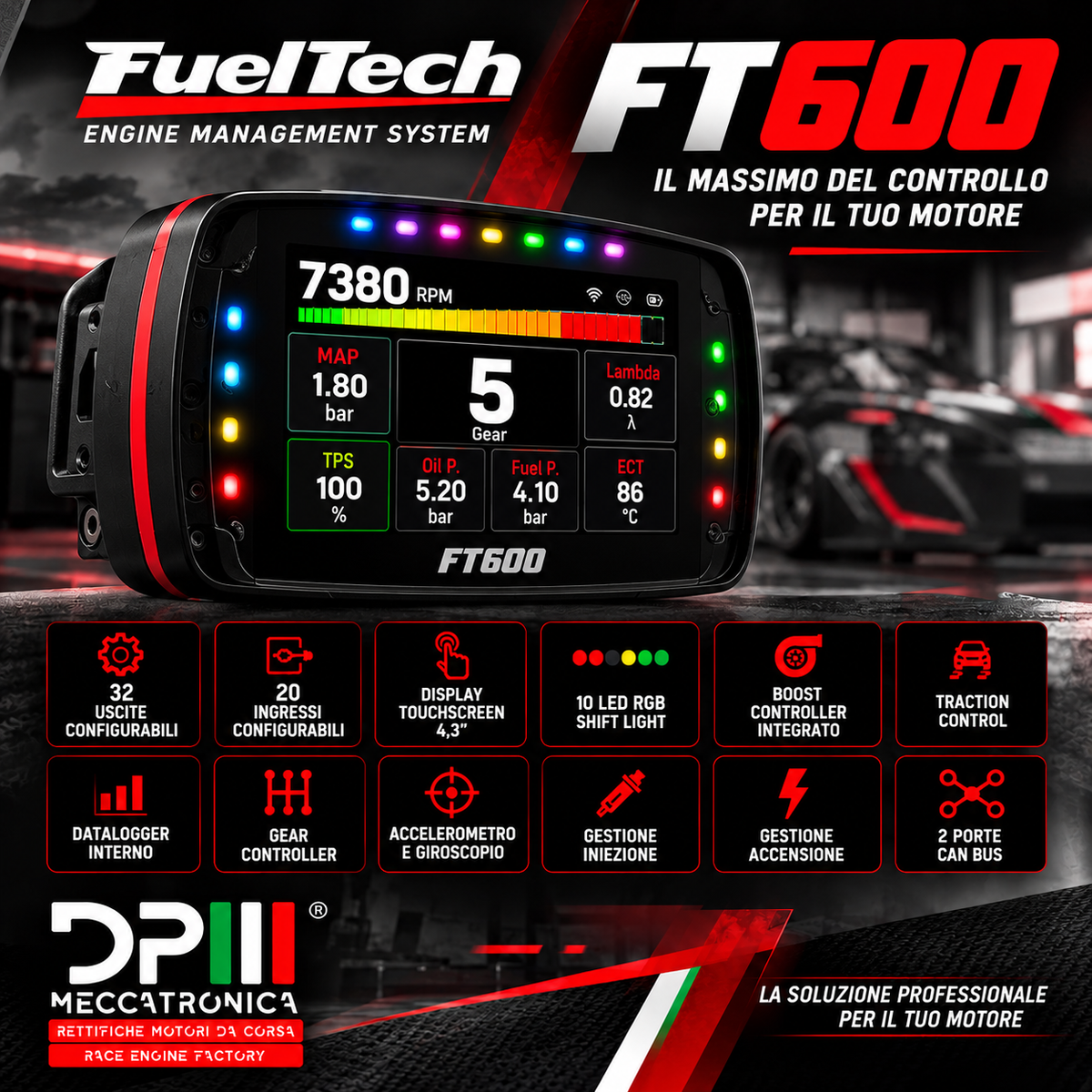 FuelTech FT600 | Centralina ECU Racing – DP Meccatronica